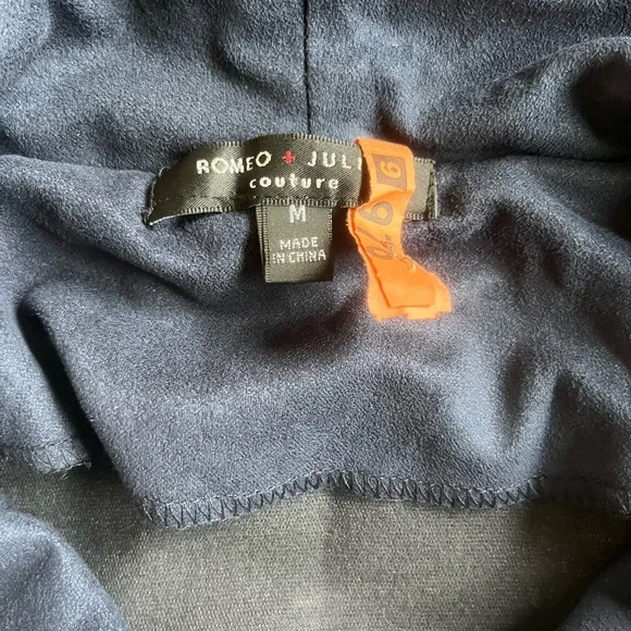 Faux Leather Navy Blue Jacket - Picture 3 of 3